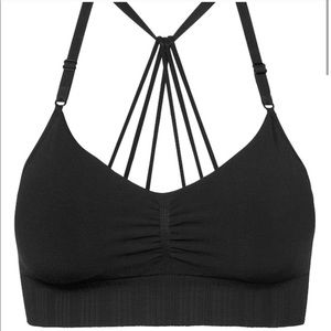 Athleta Adjustable Seamless Bra XS black